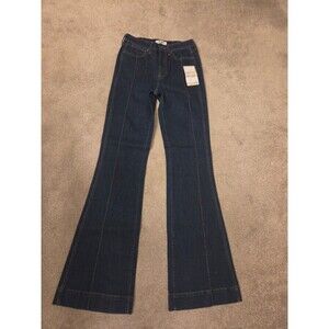 Wrangler Retro "High-Rise Trouser" Dark Wash Flare Jeans Size 5 US 4 NWT